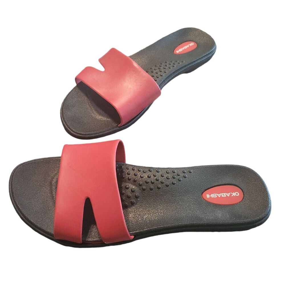 Okabashi Cruise Women's Slide Sandal, Made in USA, Pink, Size Large Size‎ 9